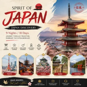 SPIRIT OF JAPAN PACKAGE 9 Nights / 10 Days Japan Discovery