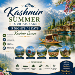 Kashmir Summer Tour  5 Nights / 6 Days Package