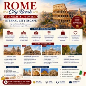 Rome City Break – 3 Nights / 4 Days Eternal City Escape