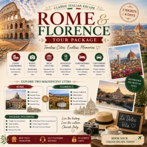 Rome & Florence Tour Package – 3 Nights / 4 Days Classic Italian Escape